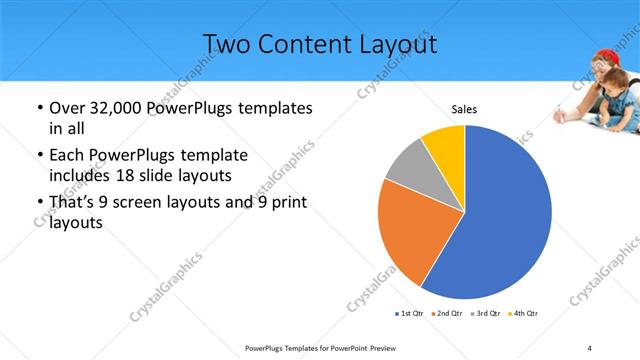 Two Content presentation slide layout