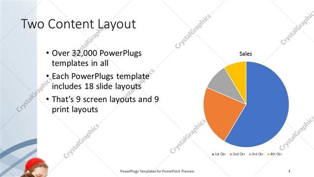 Two Content presentation slide layout