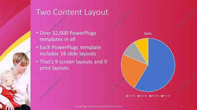 Two Content presentation slide layout