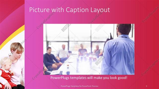 Picture with Caption presentation slide layout