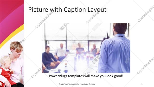 Picture with Caption presentation slide layout