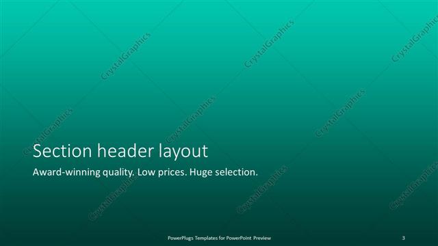 Section Header presentation slide layout
