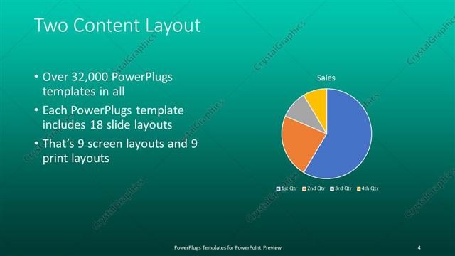 Two Content presentation slide layout