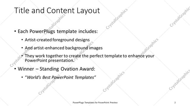 Title and Content presentation slide layout