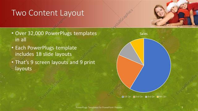 Two Content presentation slide layout