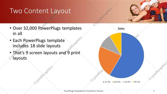 Two Content presentation slide layout