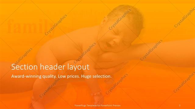 Section Header presentation slide layout