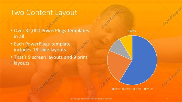 Two Content presentation slide layout