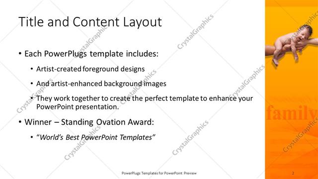 Title and Content presentation slide layout