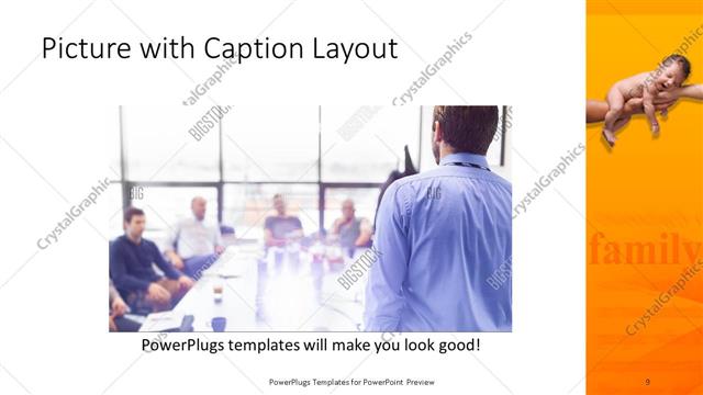 Picture with Caption presentation slide layout