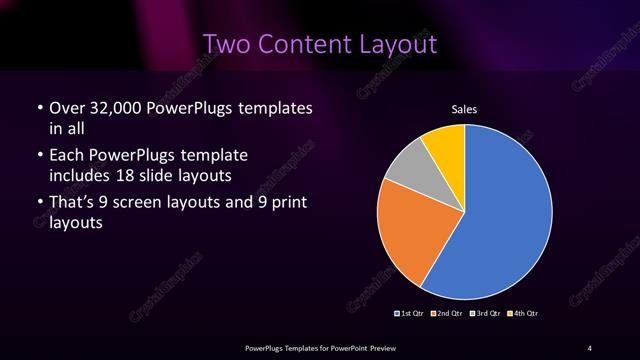 Two Content presentation slide layout
