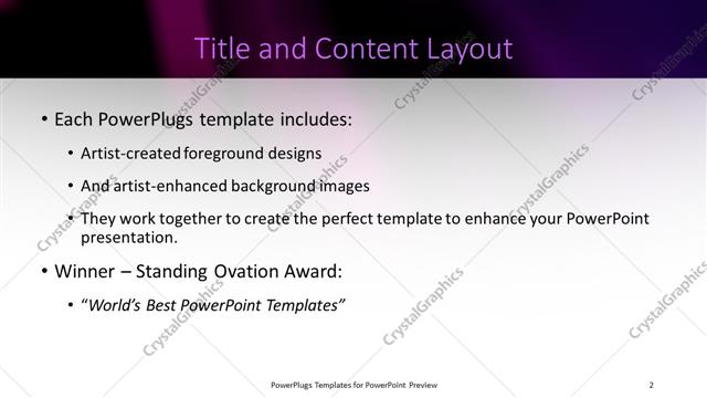 Title and Content presentation slide layout