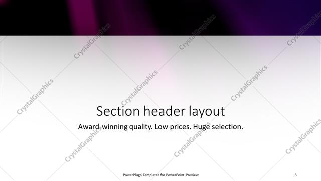 Section Header presentation slide layout