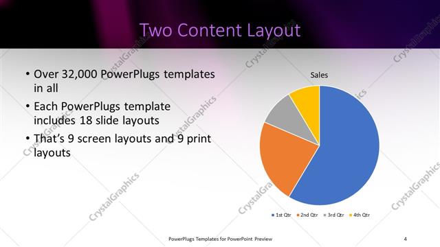 Two Content presentation slide layout