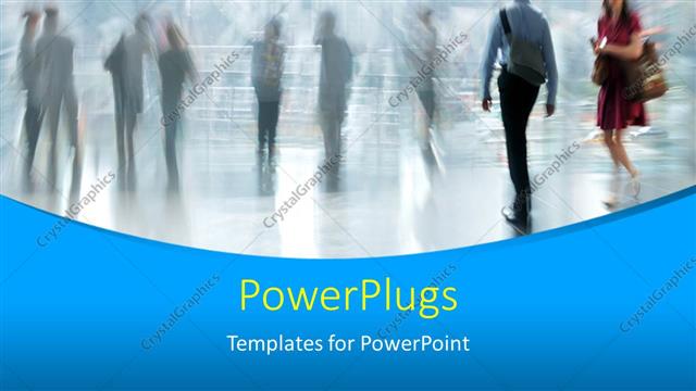  Presentation with blur abstract people people - Motion blur with people walking and standing