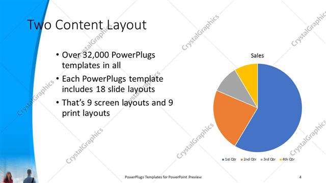 Two Content presentation slide layout