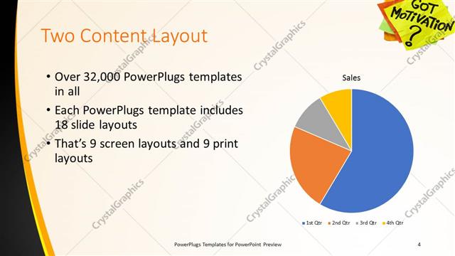 Two Content presentation slide layout