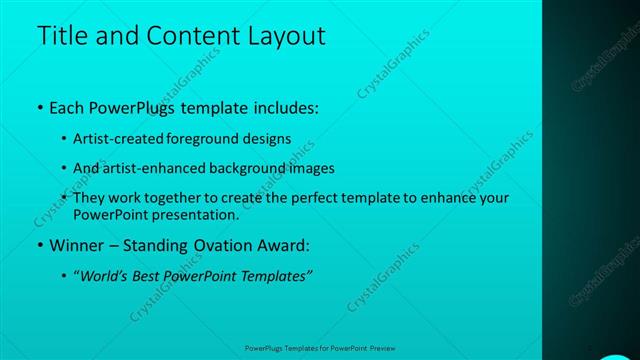 Title and Content presentation slide layout