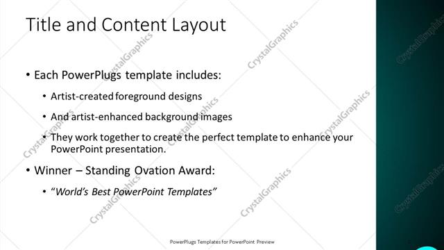 Title and Content presentation slide layout