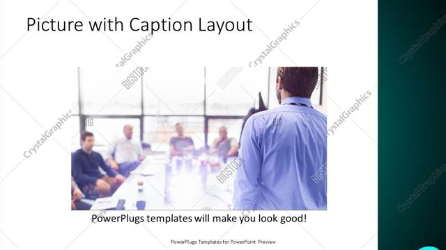 Picture with Caption presentation slide layout