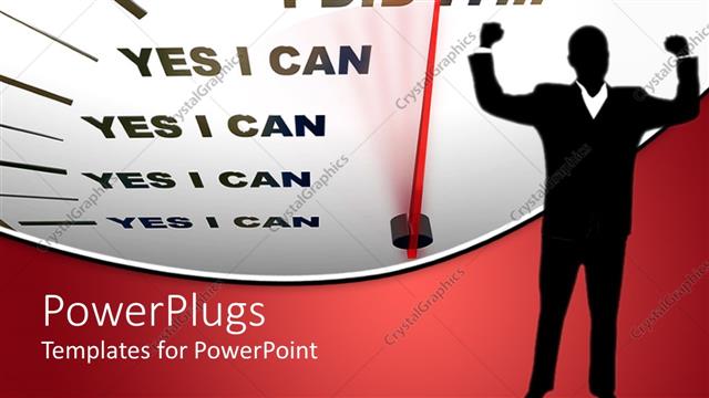  Presentation with motivational - A motivational background with a determined figure in front