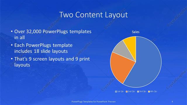 Two Content presentation slide layout