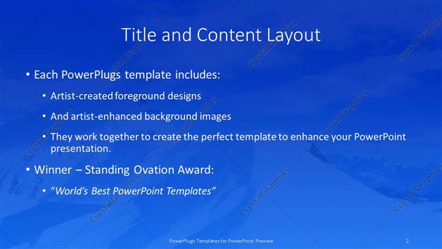 Title and Content presentation slide layout