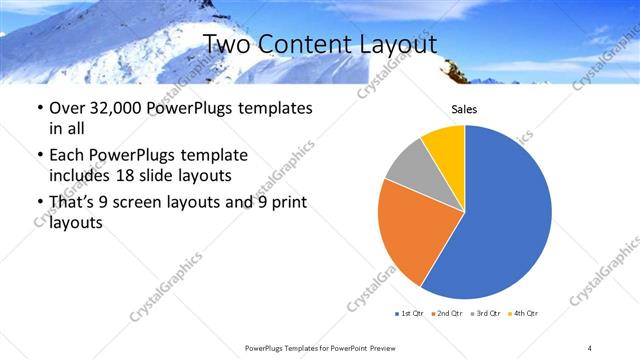 Two Content presentation slide layout