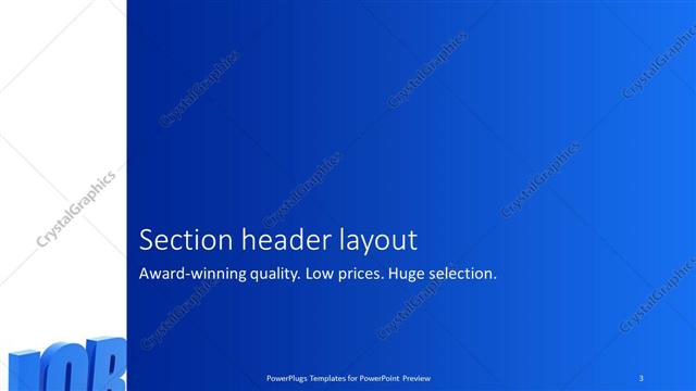 Section Header presentation slide layout