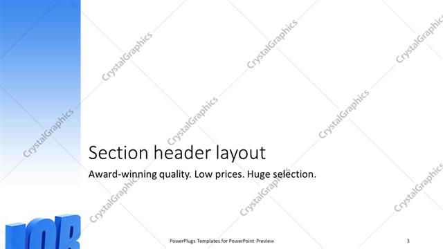 Section Header presentation slide layout