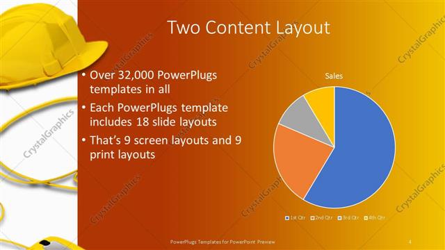 Two Content presentation slide layout