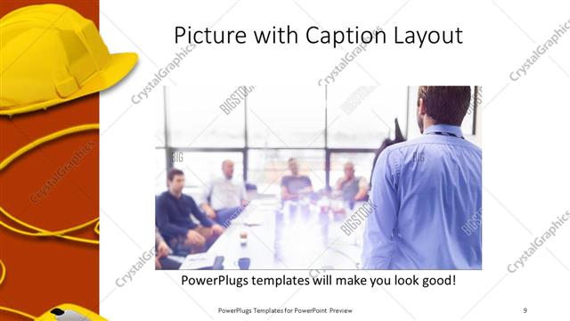 Picture with Caption presentation slide layout