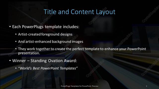 Title and Content presentation slide layout