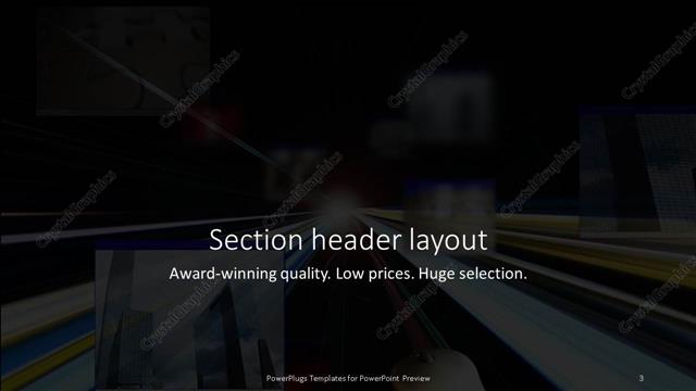 Section Header presentation slide layout
