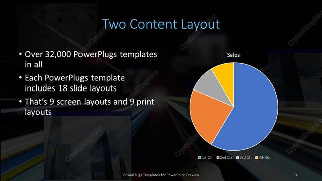 Two Content presentation slide layout