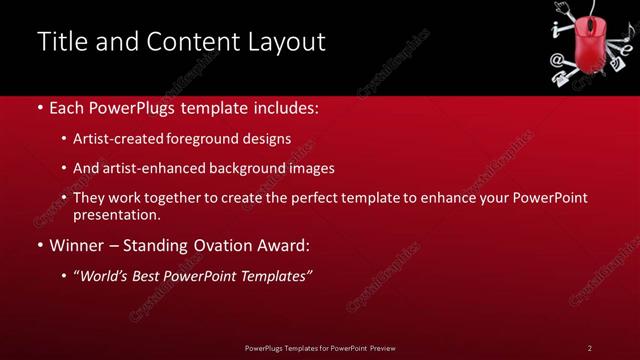 Title and Content presentation slide layout