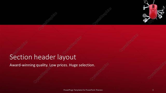 Section Header presentation slide layout