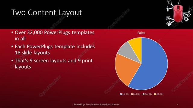 Two Content presentation slide layout