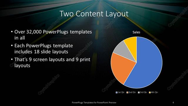 Two Content presentation slide layout