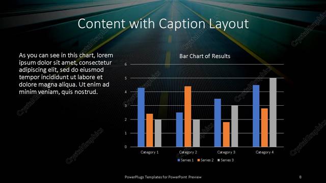 Content with Caption presentation slide layout