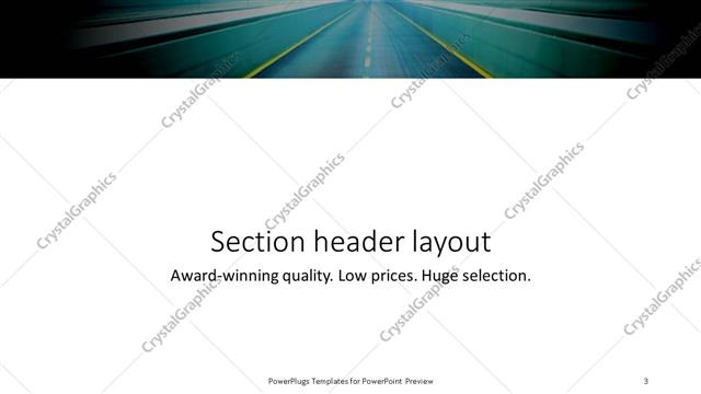 Section Header presentation slide layout