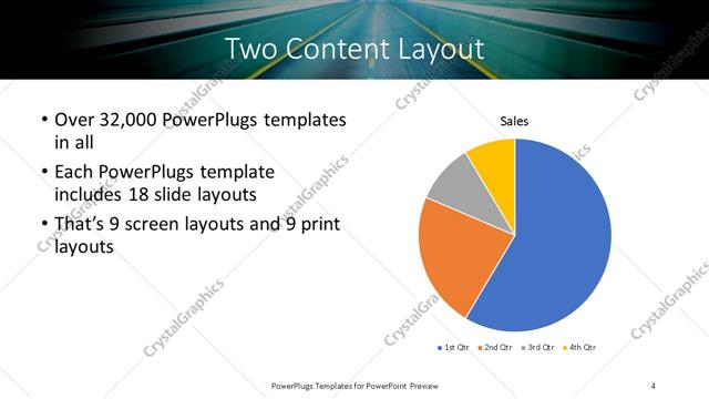 Two Content presentation slide layout