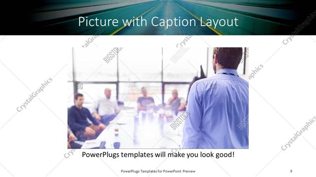 Picture with Caption presentation slide layout