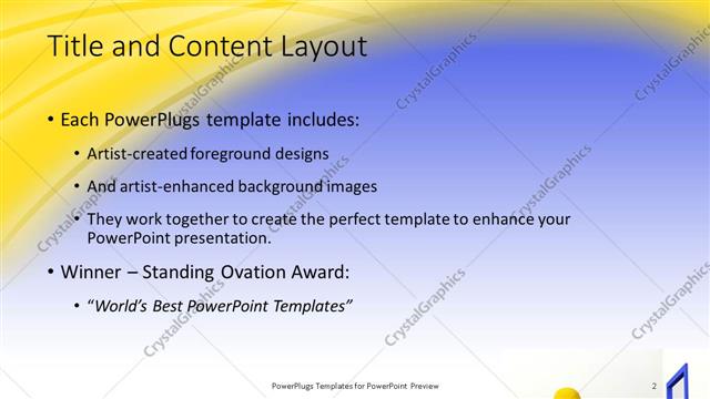 Title and Content presentation slide layout