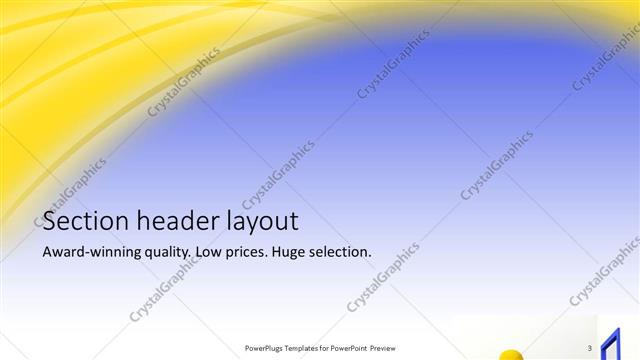 Section Header presentation slide layout