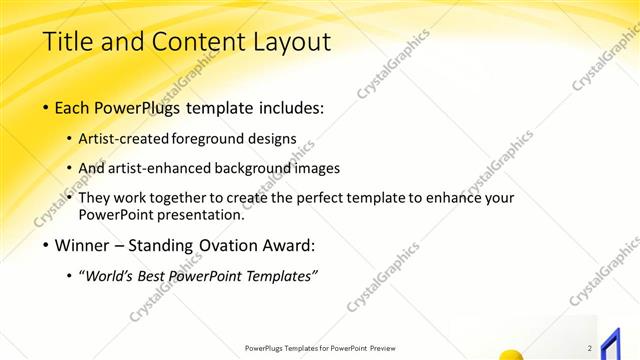 Title and Content presentation slide layout