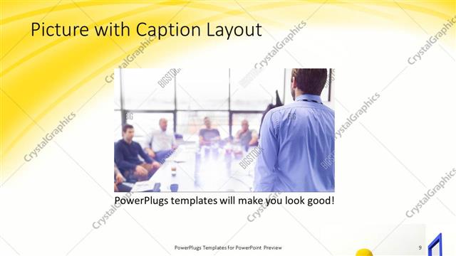 Picture with Caption presentation slide layout