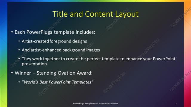 Title and Content presentation slide layout