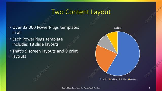 Two Content presentation slide layout