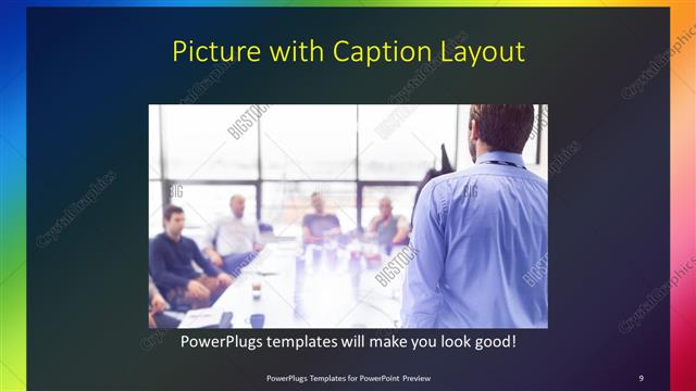 Picture with Caption presentation slide layout